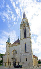 Fototapeta premium Korneuburg, Austria - Parish Church of St. Ägydius. In 1212 built in late Romanesque style. Later Gothic modifications in the 14th and 15th centuries.