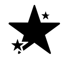 black and white star