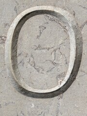 Written Wording in Distressed State Typography Found Ransom Letter O