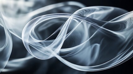Swirling abstract patterns, transparent dynamic shapes, motion art