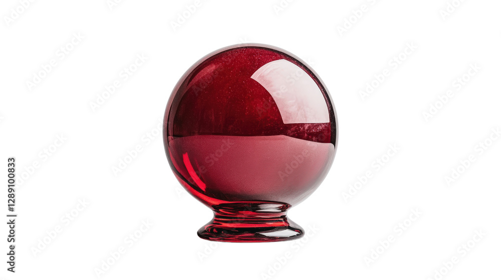 Poster red glass vase on a black background showcasing modern design and elegant shape isolated on transpar