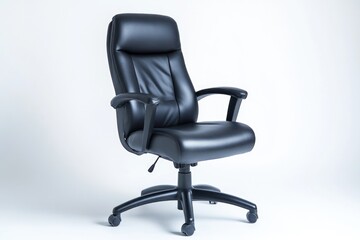 Fototapeta premium A simple office chair on a clean white background