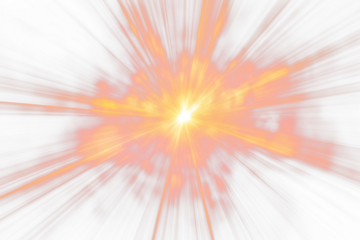 Fiery orange light burst explosion radiating outwards.