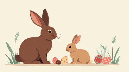 Obraz premium hidden treats chocolate bunnies traditional easter activity children worldwide every