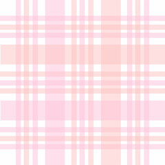 Soft pink and white tartan pattern with a delicate, feminine touch. Ideal for fashion, stationery, fabric design, and baby-themed projects. A charming, seamless pattern for versatile designs.