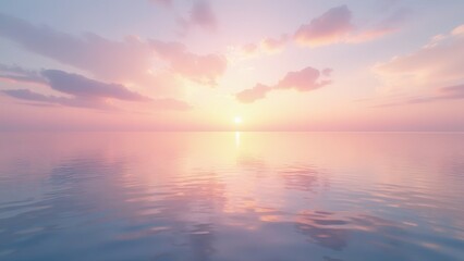 pastel sunset calm ocean serene nature background
