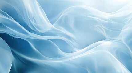 Obraz premium Soft blue abstract fabric waves create a tranquil and serene atmosphere.