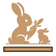 Easter Stand Decor  Laser Cut Template for Cutting machine. Easter wooden home decor template.
