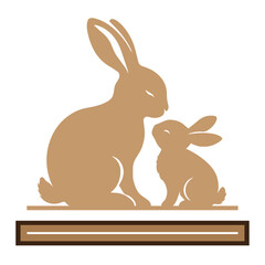 Easter Stand Decor  Laser Cut Template for Cutting machine. Easter wooden home decor template.
