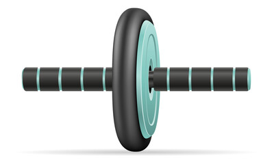 roller wheel  sports equipment for fitness stock cartoon vector illustration isolated on white background