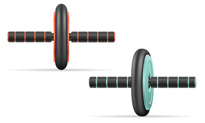 roller wheel  sports equipment for fitness stock cartoon vector illustration isolated on white background
