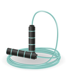 skipping rope sports equipment for fitness stock cartoon vector illustration isolated on white background