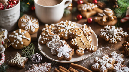 christmas cookies with cinnamon and nuts