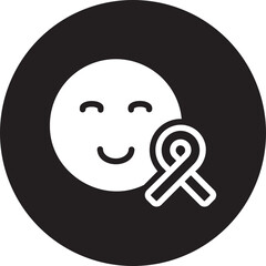 smile glyph icon