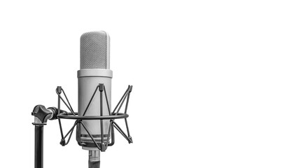 Background with professional microphone