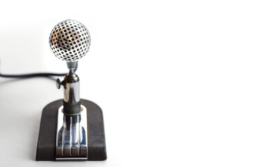 Background with retro microphone