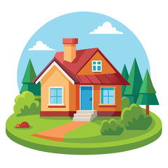 cartoon house vector