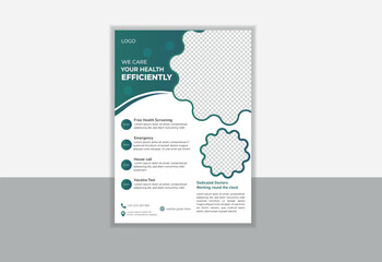 Creative vector medical flyer template
