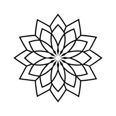 Obraz premium Beautiful Floral Mandala design Creative ornamental decorative element