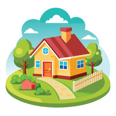cartoon house vector