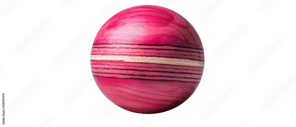 Poster pink and white striped egg on a textured surface with soft natural lighting and shadow effects isola