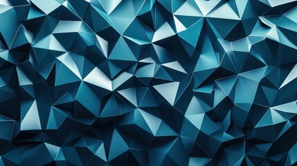 Obraz premium Abstract geometric pattern in shades of blue, showcasing sharp angles and a modern, dynamic feel.