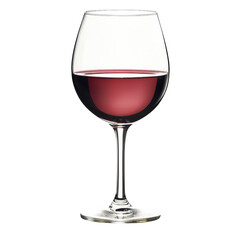 glass of red wine filled to brim, showcasing its rich color and elegant shape. Perfect for celebrations or quiet evening
