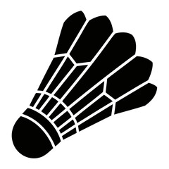 Black silhouette of badminton icon design vector illustration on a transparent background
