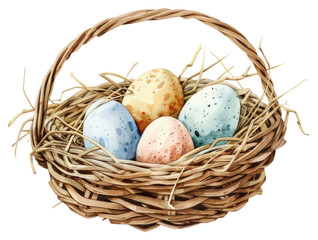 Obraz premium PNG Eggs basket illustration celebration.