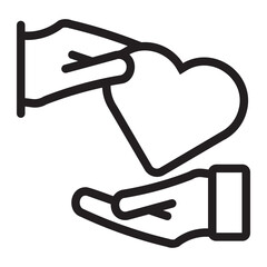 Give Love  line icon