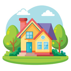 cartoon house vector