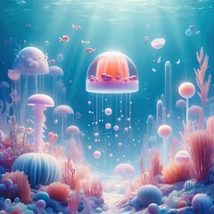 jellyfish in the sea