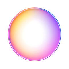 Obraz premium Soft Blur Gradient Circle with Smooth Transitions on Isolated White Background.