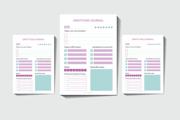 Gratitude Journal Printable design template