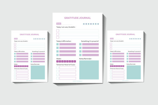 Gratitude Journal Printable design template
