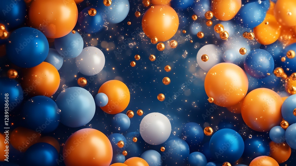 Poster mesmerizing abstract background with colorful fluid shapes swirling bubbles and dynamic gradient spl