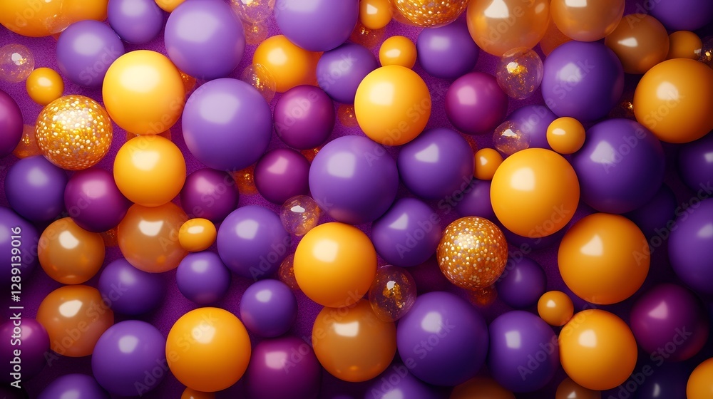Poster vibrant multicolored spherical patterns forming a dynamic captivating and visually striking abstract