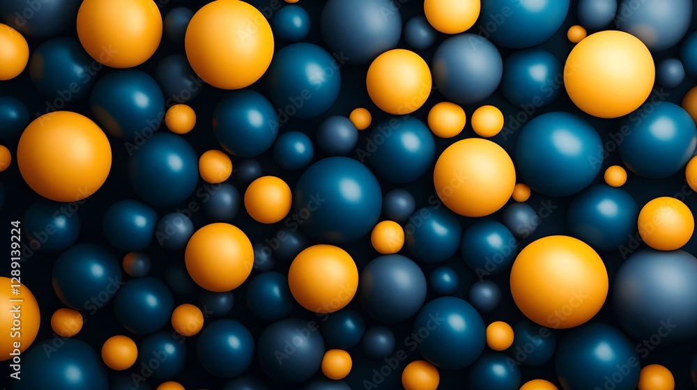 Poster hypnotic orbs a captivating abstract pattern of vibrant colorful spheres and flowing dynamic shapes 
