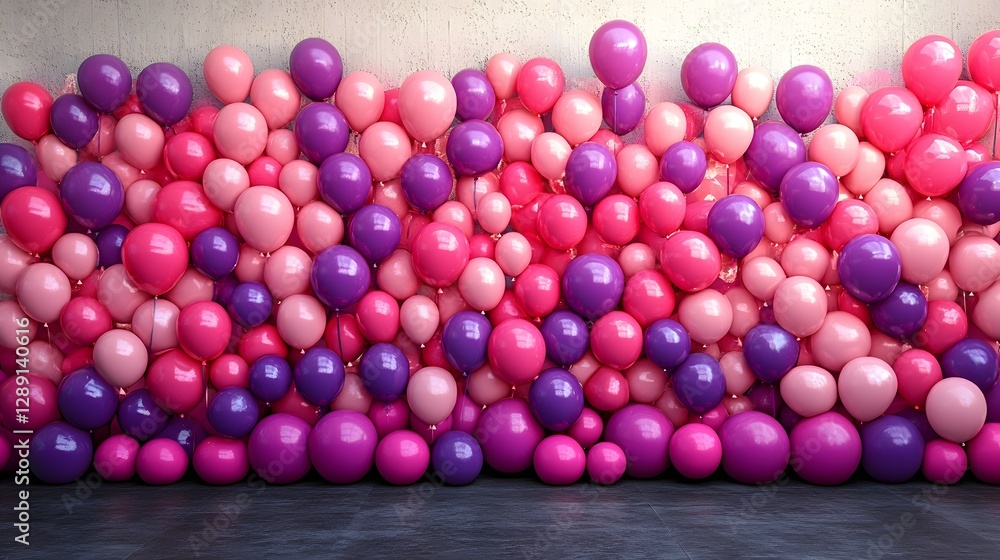 Aufkleber vibrant and colorful balloon arrangement displayed in a fun and cheerful pattern for festive party e
