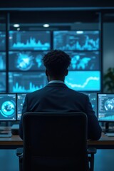 man watching tv