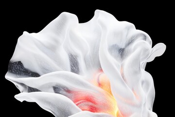 Translucent waves undulate gracefully, revealing vibrant hues be