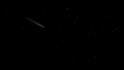 Twinkling and shooting Stars effect on Black screen background