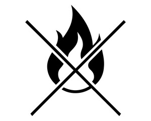 No Fire Allowed Sign,Fire Ban Warning Vector Icon