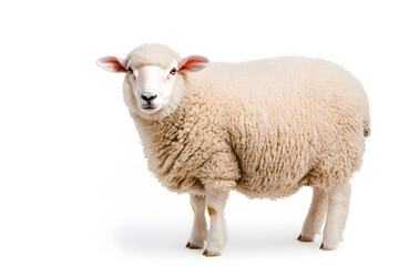 Fototapeta premium Sheep isolated on white background