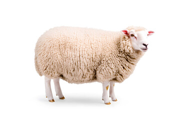 Sheep isolated on white background