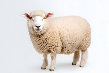 Fototapeta premium Sheep isolated on white background