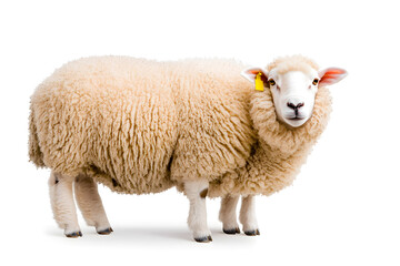 Fototapeta premium Sheep isolated on white background