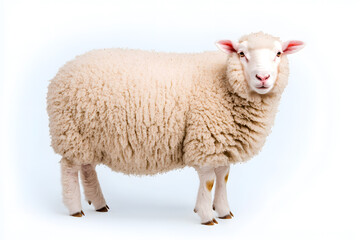 Fototapeta premium Sheep isolated on white background