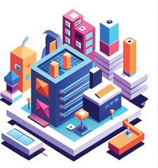 Isometric Vector Illustration – 3D Modern Design for Infographics & Web UI