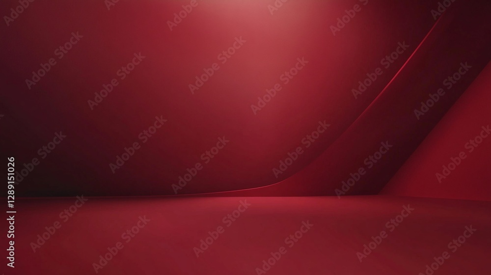 Poster abstract red background deep crimson gradient subtle curves minimalist modern design elegant profess